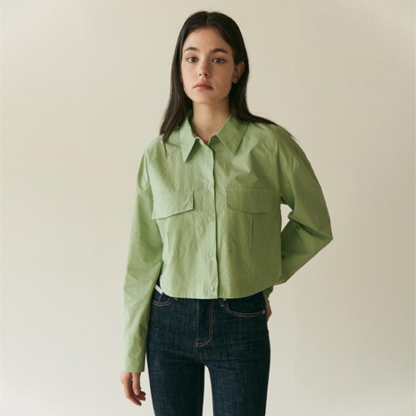 FLARED POCKET SHIRT_MINT