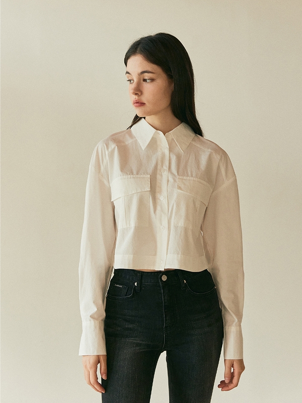 FLARED POCKET SHIRT_IVORY