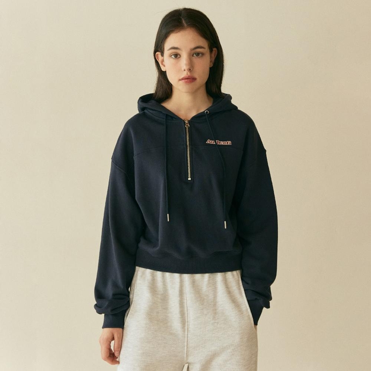 HOODIE HALF ZIPUP_NAVY