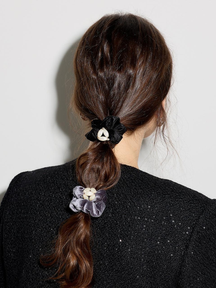 LB_Velvet shine hair scrunchie_2color