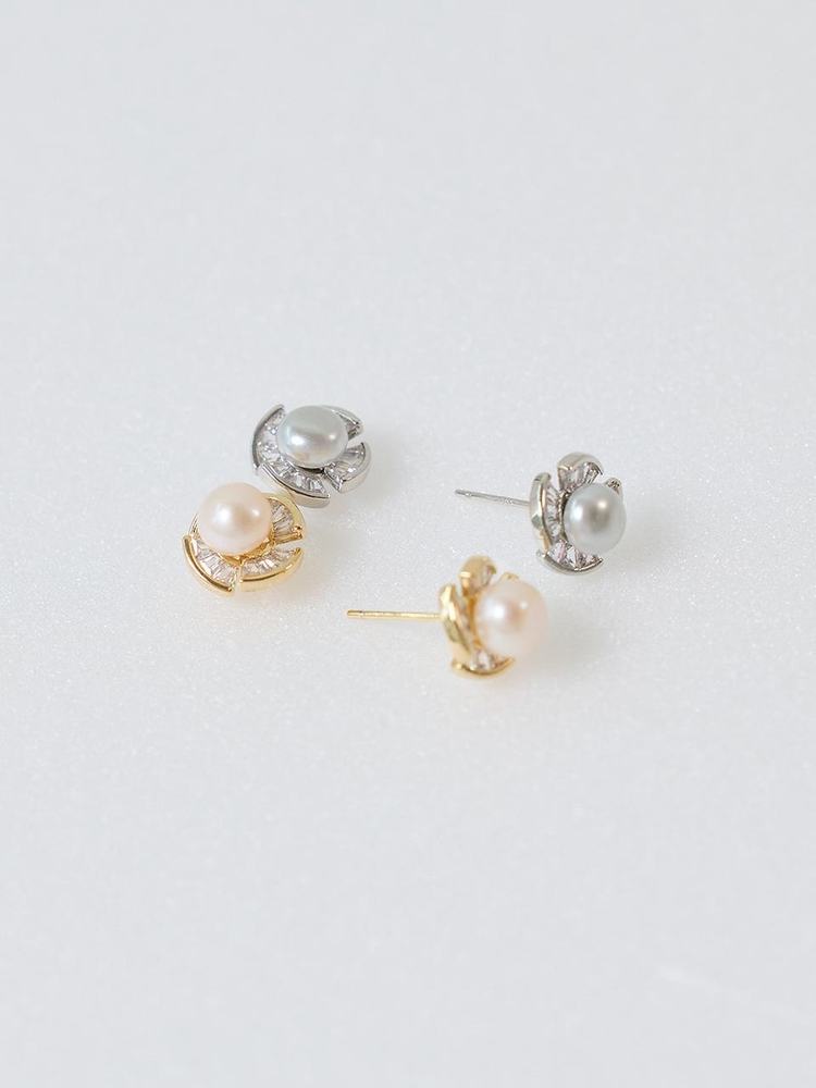 LB_Hoop pearls earring_GOLD