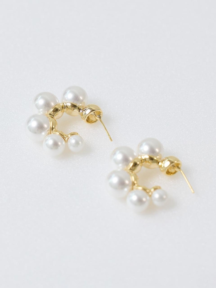 LB_Pearl ring earring