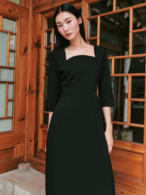 Bridal Bolero Sleek Line Dress_black