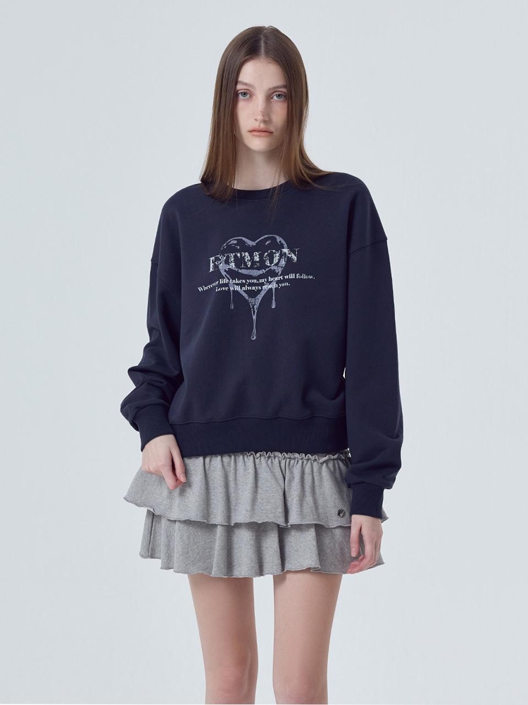 Love Artwork Sweatshirt, Navy