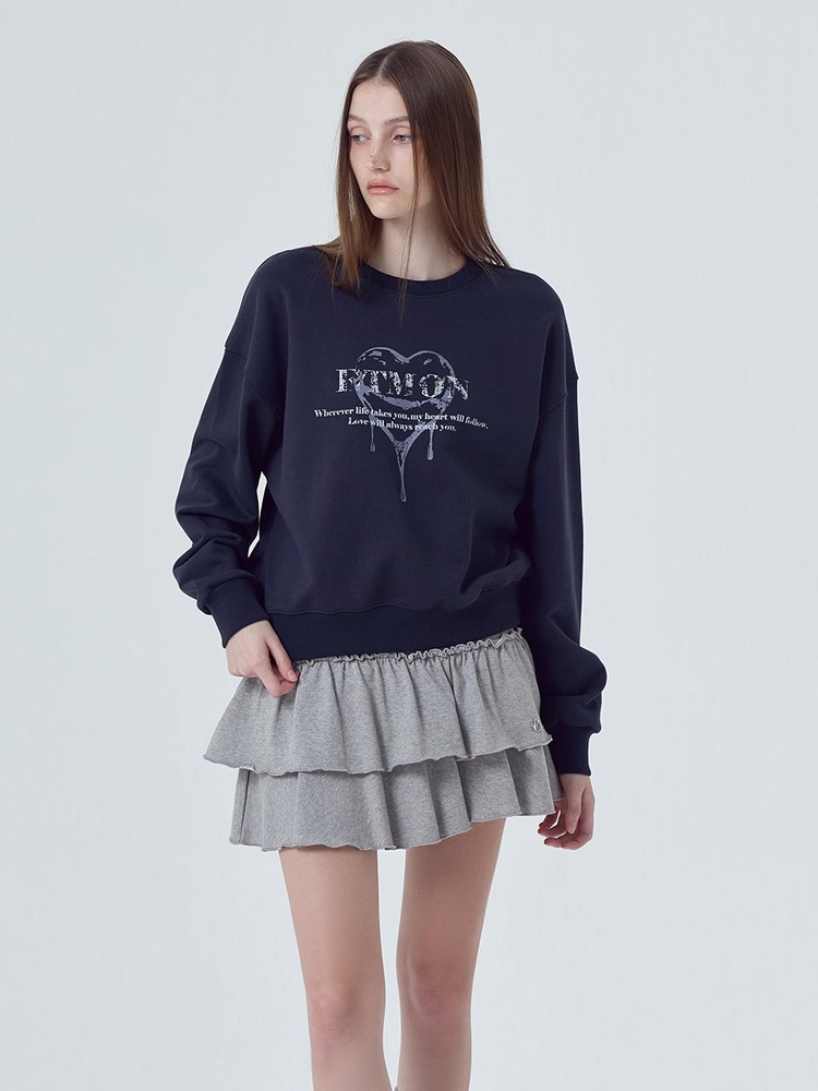 Love Artwork Sweatshirt, Navy