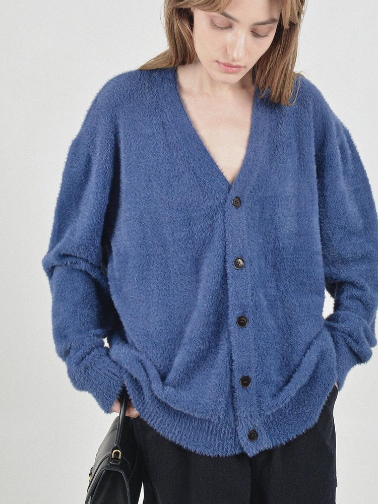 Boocle Angora Cardigan (Blue)