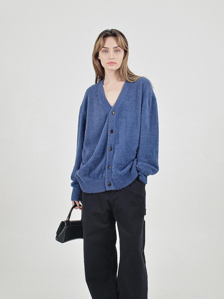 Boocle Angora Cardigan (Blue)