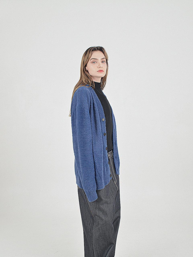 Boocle Angora Cardigan (Blue)