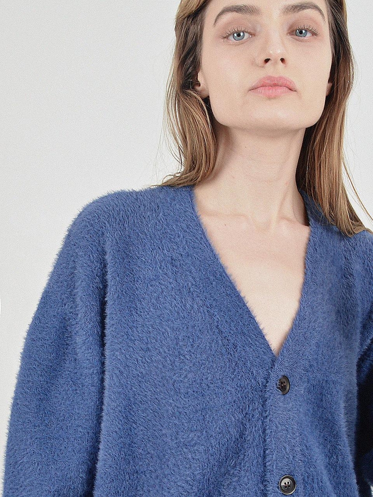 Boocle Angora Cardigan (Blue)