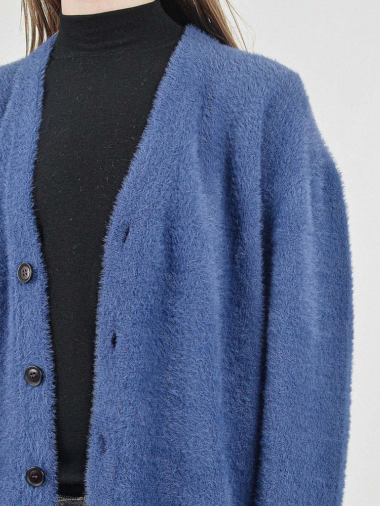 Boocle Angora Cardigan (Blue)