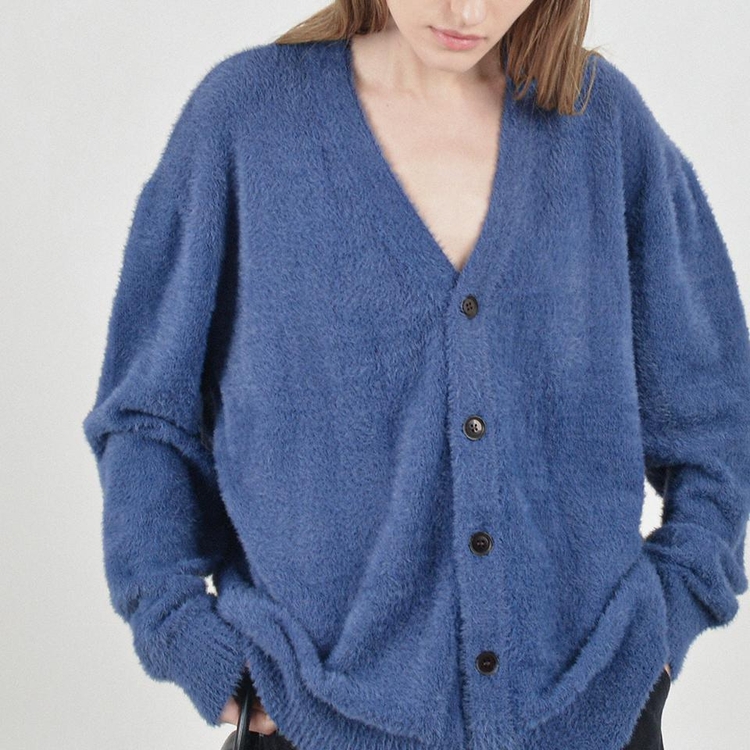 Boocle Angora Cardigan (Blue)