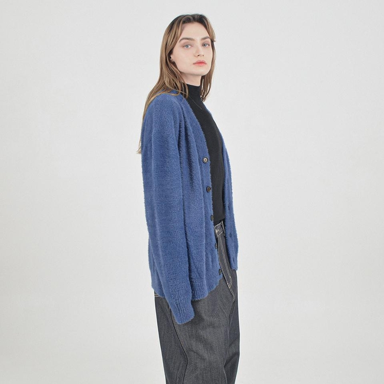 Boocle Angora Cardigan (Blue)