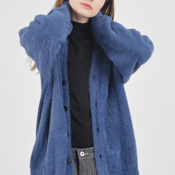 Boocle Angora Cardigan (Blue)