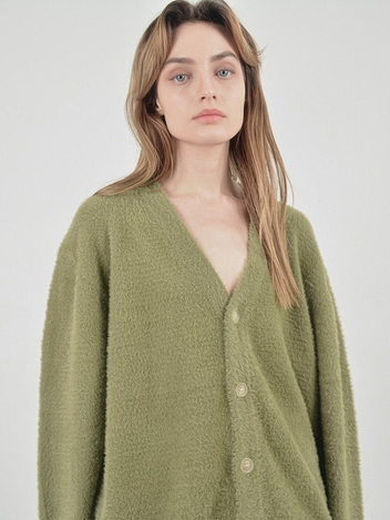 Boocle Angora Cardigan (Olive)