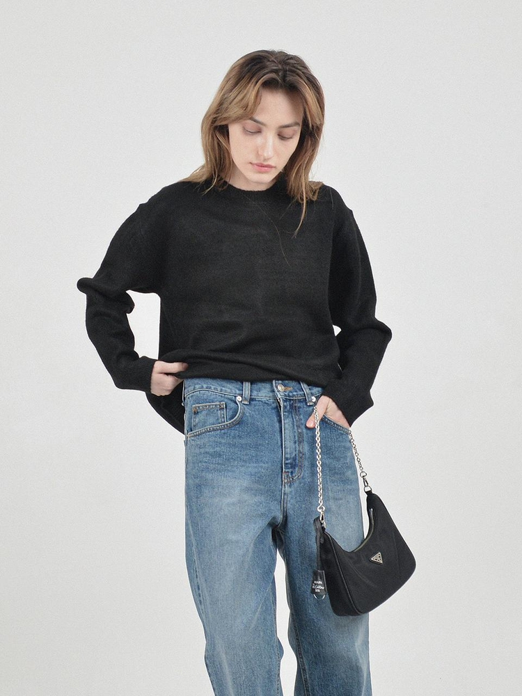 Anti-Filling Soft Wool Knit (Black)