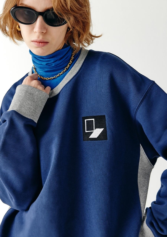 Door`Box Sweat Shirt (Mix-Navy)