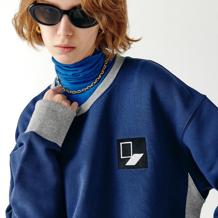 Door`Box Sweat Shirt (Mix-Navy)