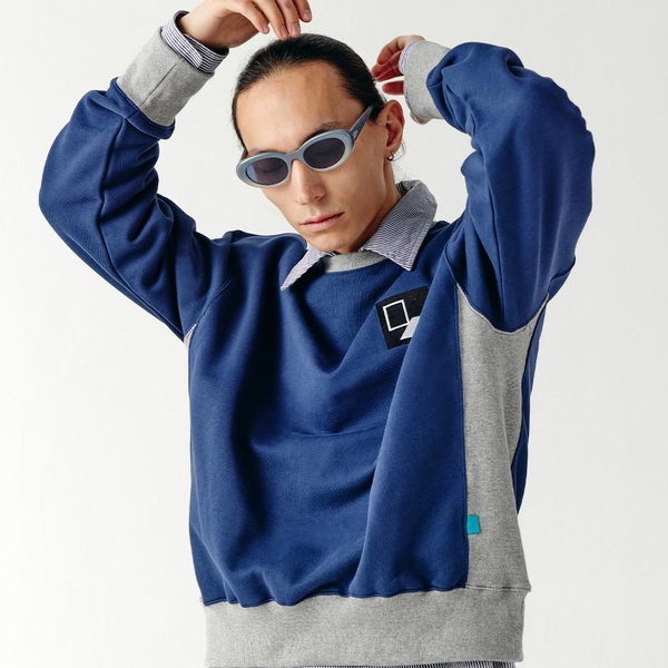 Door`Box Sweat Shirt (Mix-Navy)