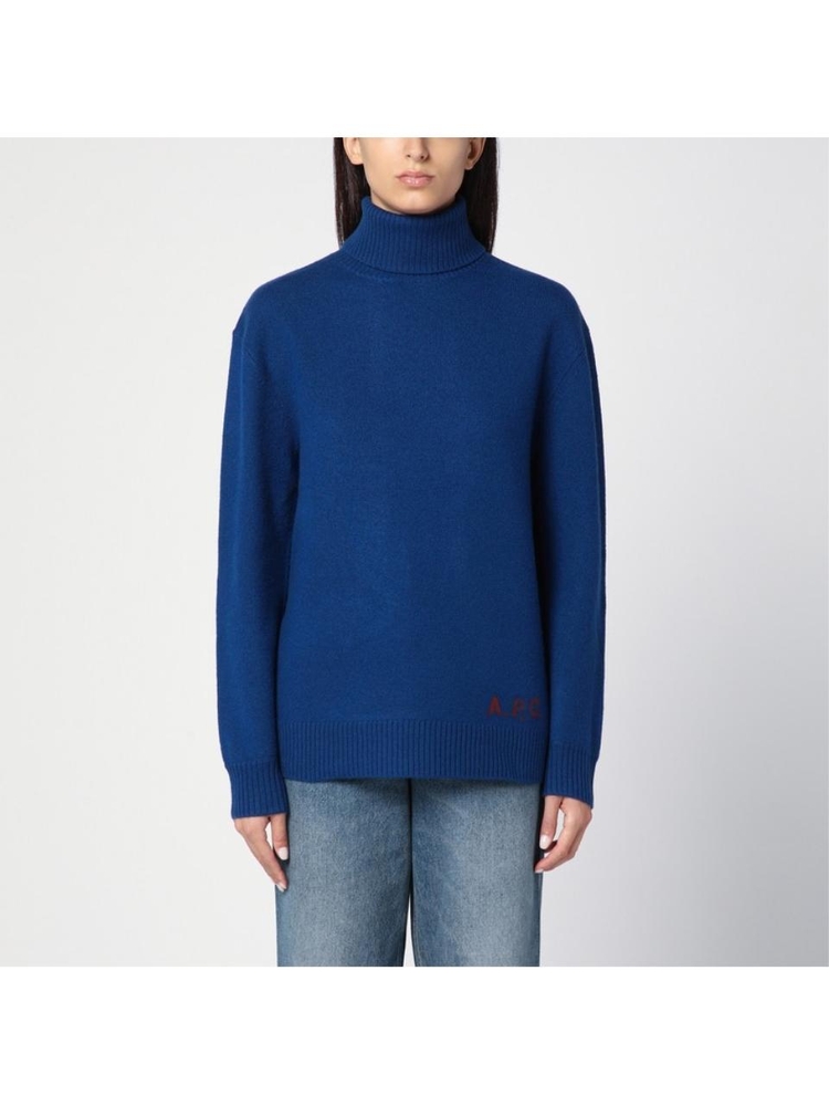 아페쎄 FW24 A.P.C. Blue wool turtleneck sweater WVBDK-M23248WO Blue