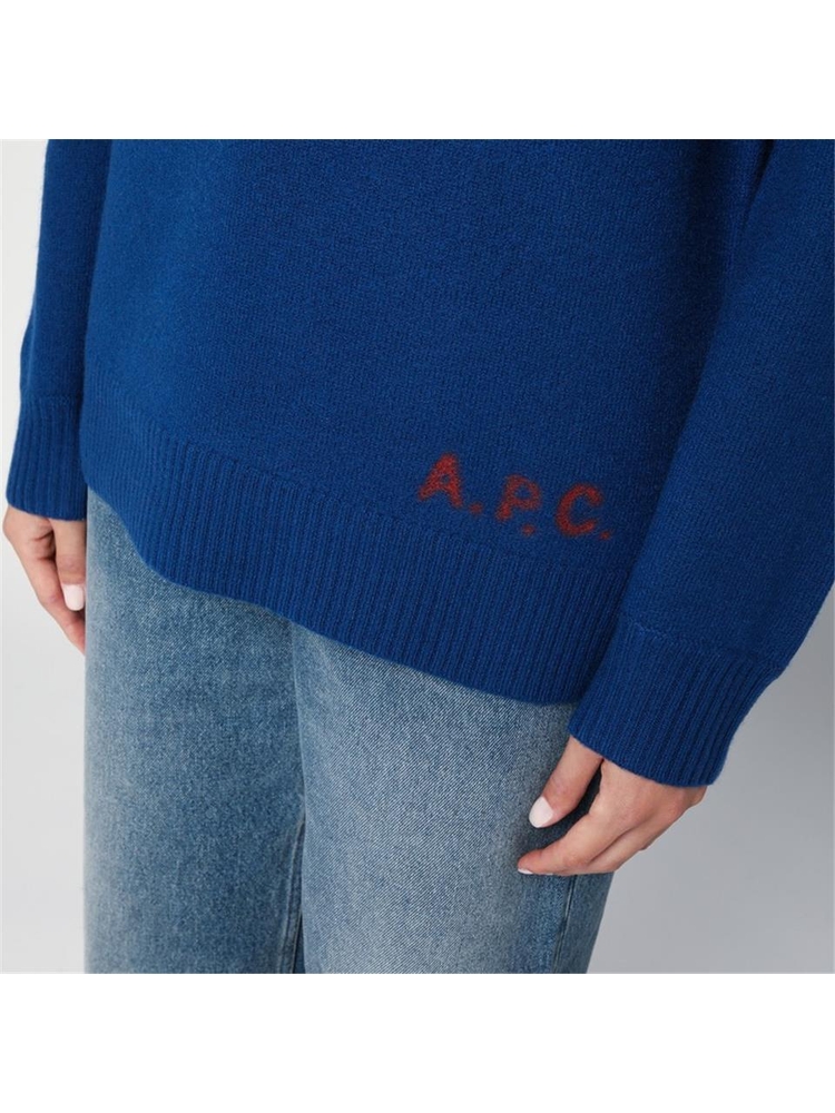 아페쎄 FW24 A.P.C. Blue wool turtleneck sweater WVBDK-M23248WO Blue