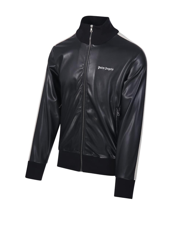 팜 엔젤스 FW24 LEATHER EFFECT TRACK JACKET PMBD058F24.FAB002 Black