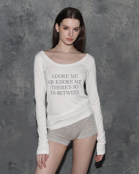 [리퍼브]ADORE ME Loose Fit Long Sleeve White