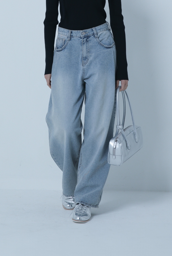 ［24FW］LKET FRONT 1 TUCK WIDE DENIM PANTS BLUE