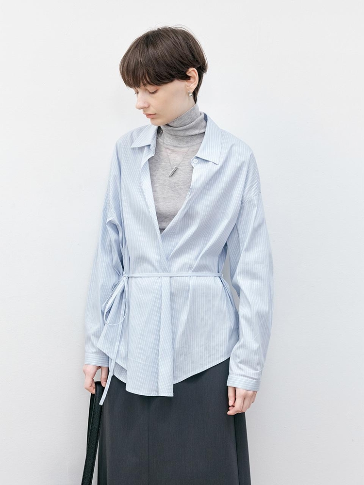 TG_Loose pattern string shirt_2color