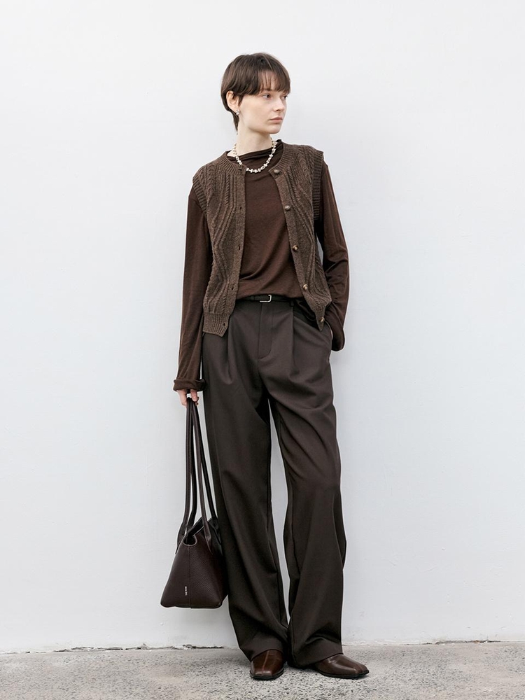 (9/11 예약 배송)TG_Draped one tuck slacks_2color