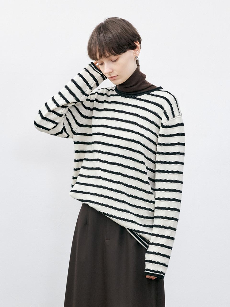 TG_Striped wool pullover sweater