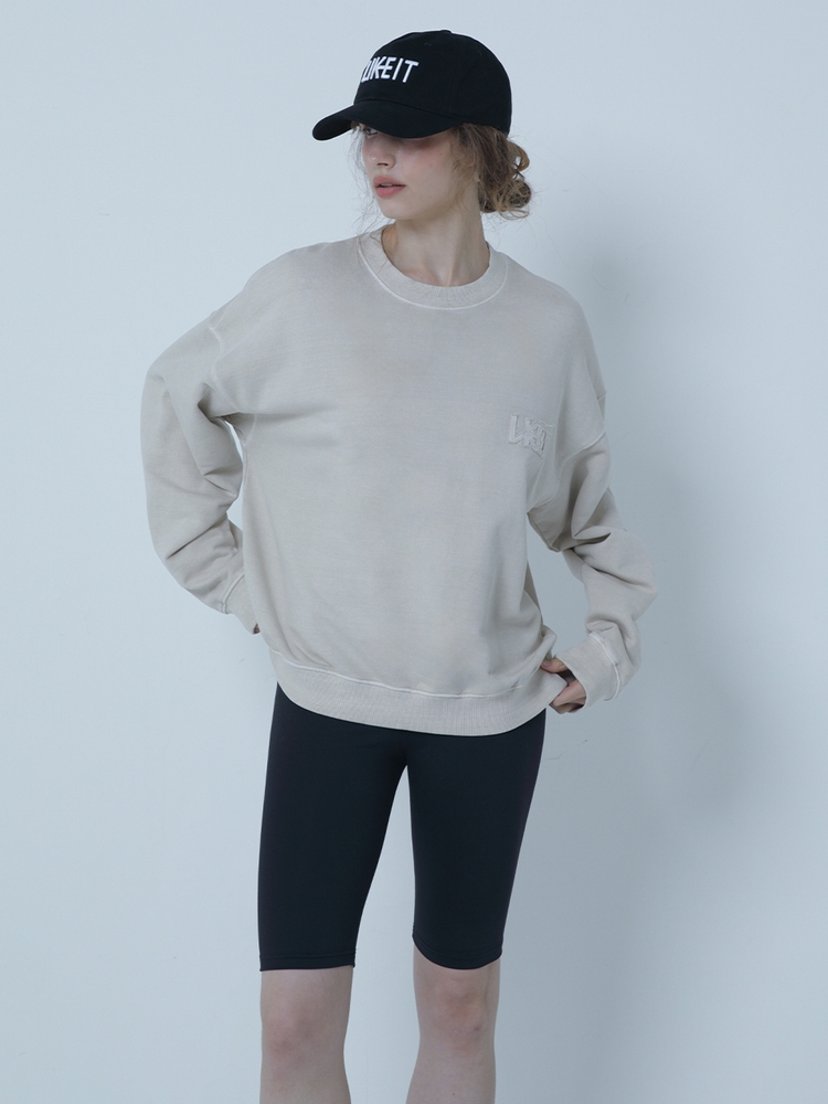 ［24FW］PIGMENT LOOSE FIT SWEAT SHIRTS L/BEIGE