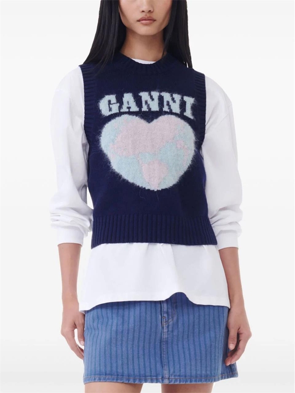 가니 FW24 GANNI Sweaters Blue K2219683 Blue