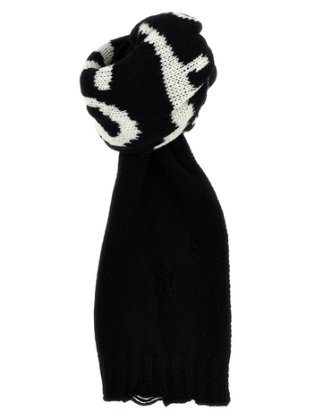 MM6 메종 마르지엘라 FW24 Logo scarf S62TE0052M13074001J White/Black