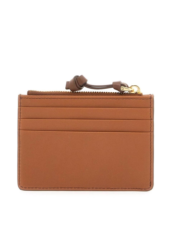 미우미우 FW24 leather card holder 5MC093 2CSB COGNAC+PALISSANDRO