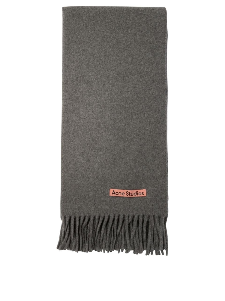 아크네 스튜디오 FW24 Fringed cashmere scarf CA0156990 Grey