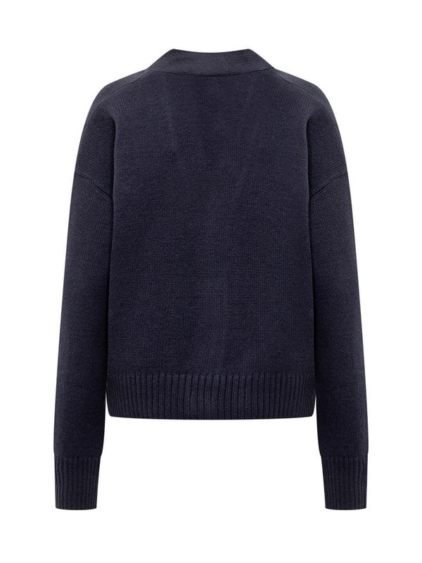 아미 FW24 AMI ALEXANDRE MATTIUSSI Knitwear UKC044KN0028. 4011 NAVY BLUE