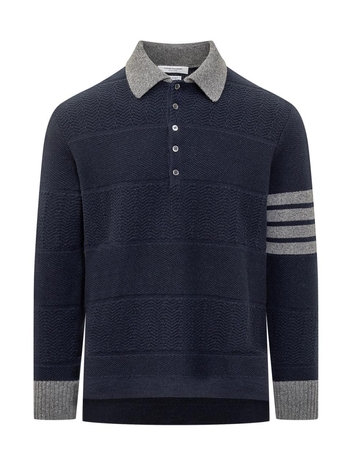 톰 브라운 FW24 THOM BROWNE Knitwear MKP127AY1030 415 NAVY