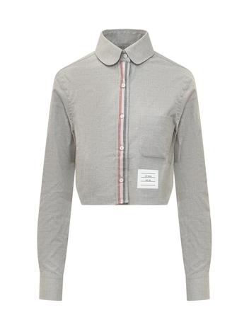 톰 브라운 FW24 THOM BROWNE Shirts FLL164AF0351 035 MED GREY