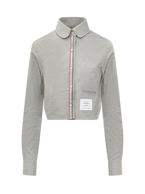 톰 브라운 FW24 THOM BROWNE Shirts FLL164AF0351 035 MED GREY