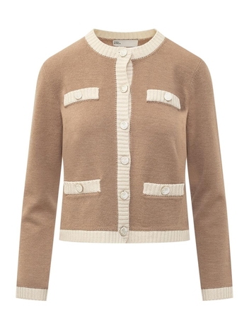 토리버치 FW24 TORY BURCH Knitwear 162763 265 CAMEL HEATHER