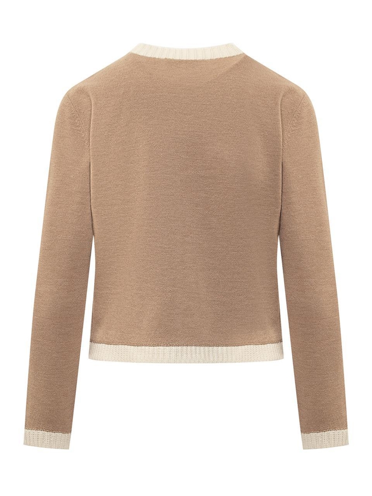 토리버치 FW24 TORY BURCH Knitwear 162763 265 CAMEL HEATHER