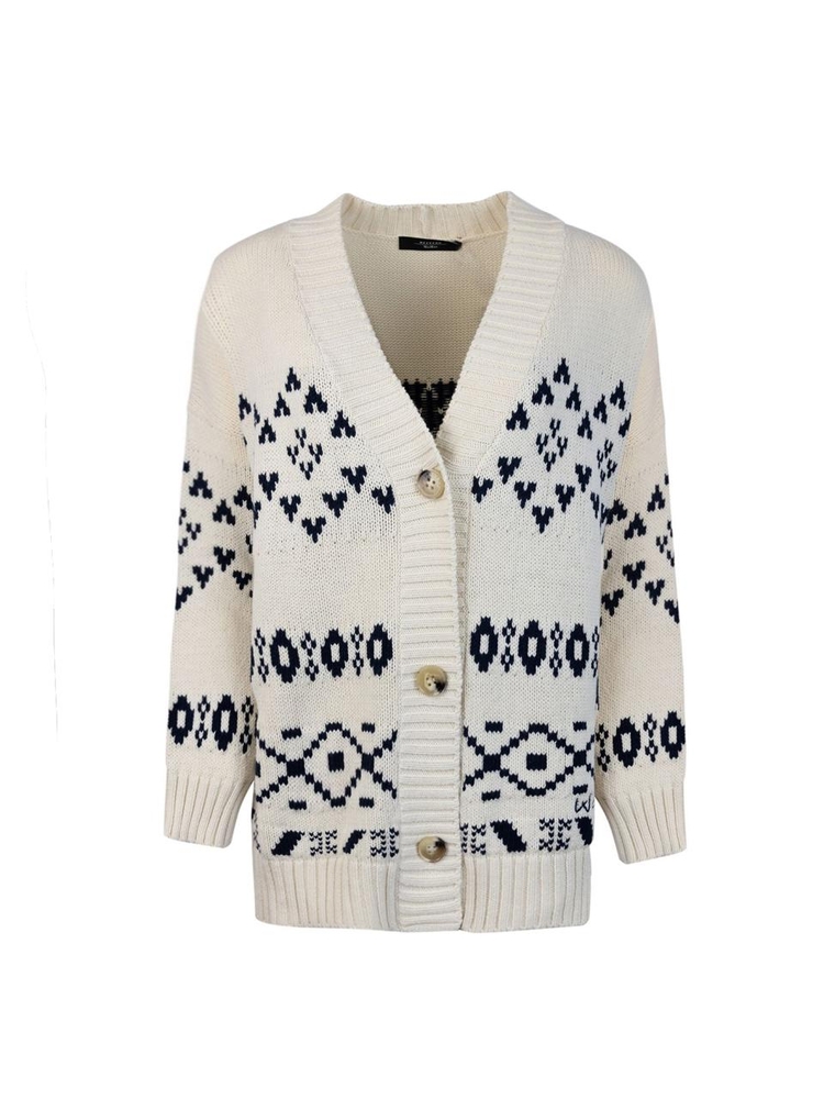 위켄드 막스마라 FW24 Acacia cardigan in jacquard cotton 2425346031600-ACACIA001 White