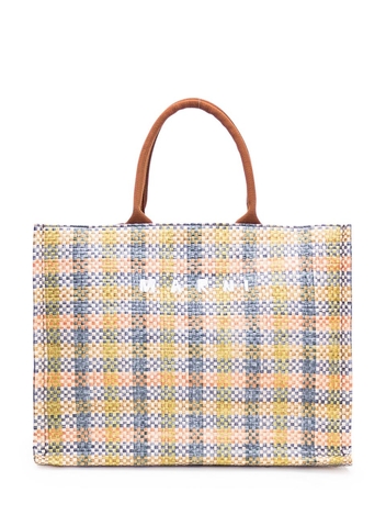 마르니 SS24 MARNI Shopping bag SHMP0078U5P6744 ZO754 LEMON/APRICOT/MOCA