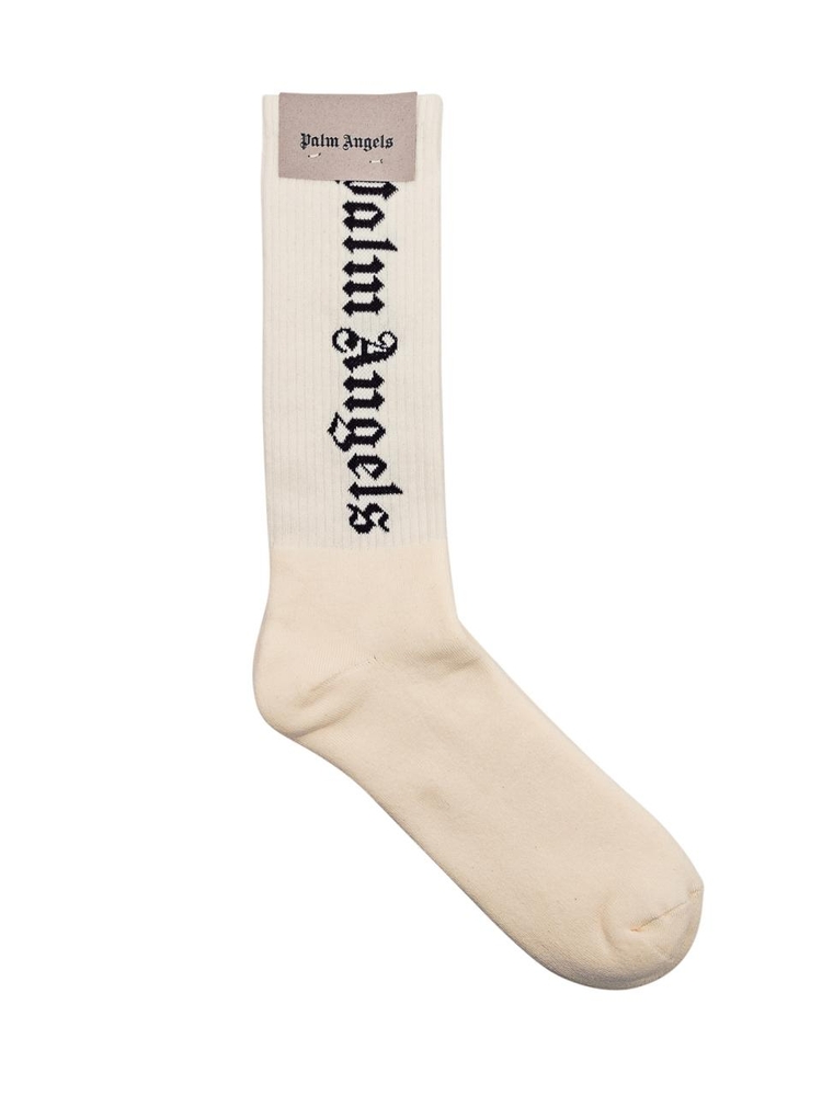 팜 엔젤스 SS24 PALM ANGELS Socks PMRA001R24FAB001 0410 BUTTER BLACK