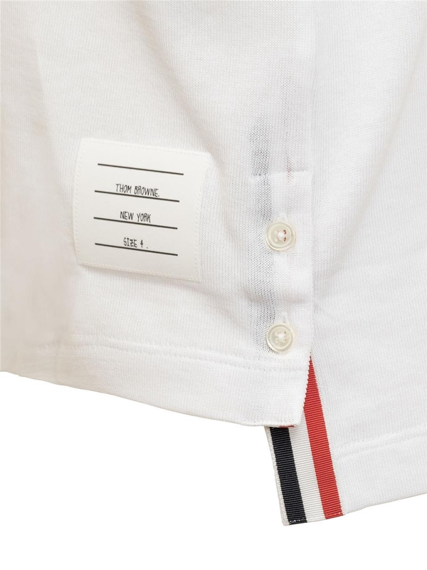 톰 브라운 SS24 THOM BROWNE Polo MJP193AJ0129 100 WHITE