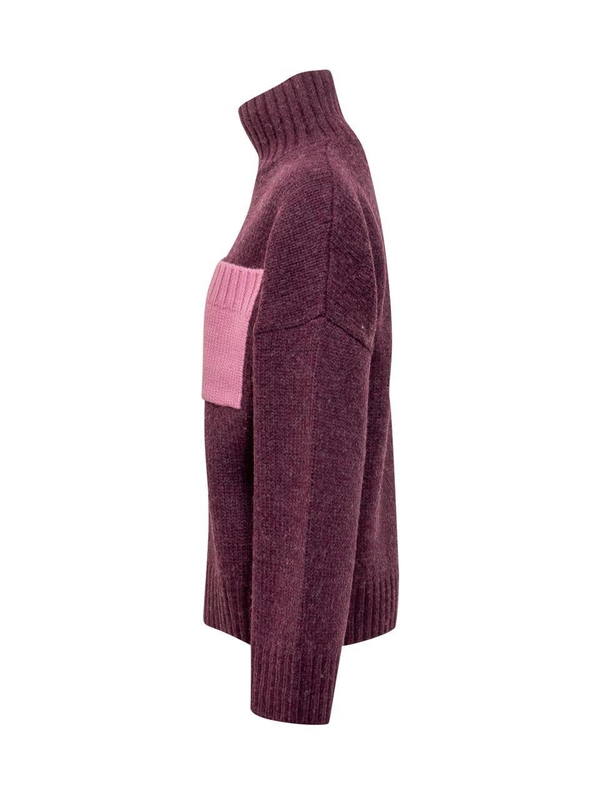 JW 앤더슨 FW24 JW ANDERSON Knitwear KW1291YN0367 724 PLUM/BUBBLEGUM PINK