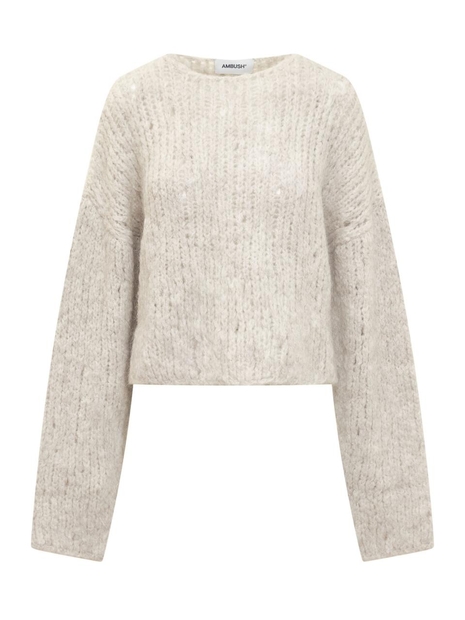 앰부쉬 FW23 AMBUSH Knitwear BWHE031F23KNI001 0100 BLANC DE BLANC