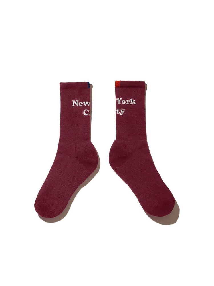 KULE 큘 THE WOMENS NYC SOCK - MERLOT