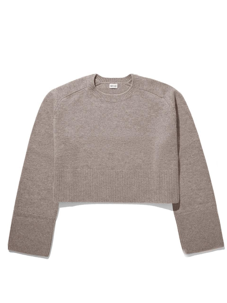 KULE 큘 THE CLEO CROPPED SWEATER - WHEAT