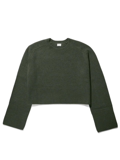 KULE 큘 THE CLEO CROPPED SWEATER - OLIVE